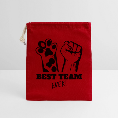 Best Team Ever Baumwollbeutel Black Edition - Rot