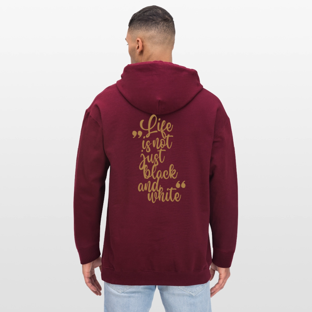 LiNBW. Crew Hoodie Brown Edition Life is not just black and white - Maroon