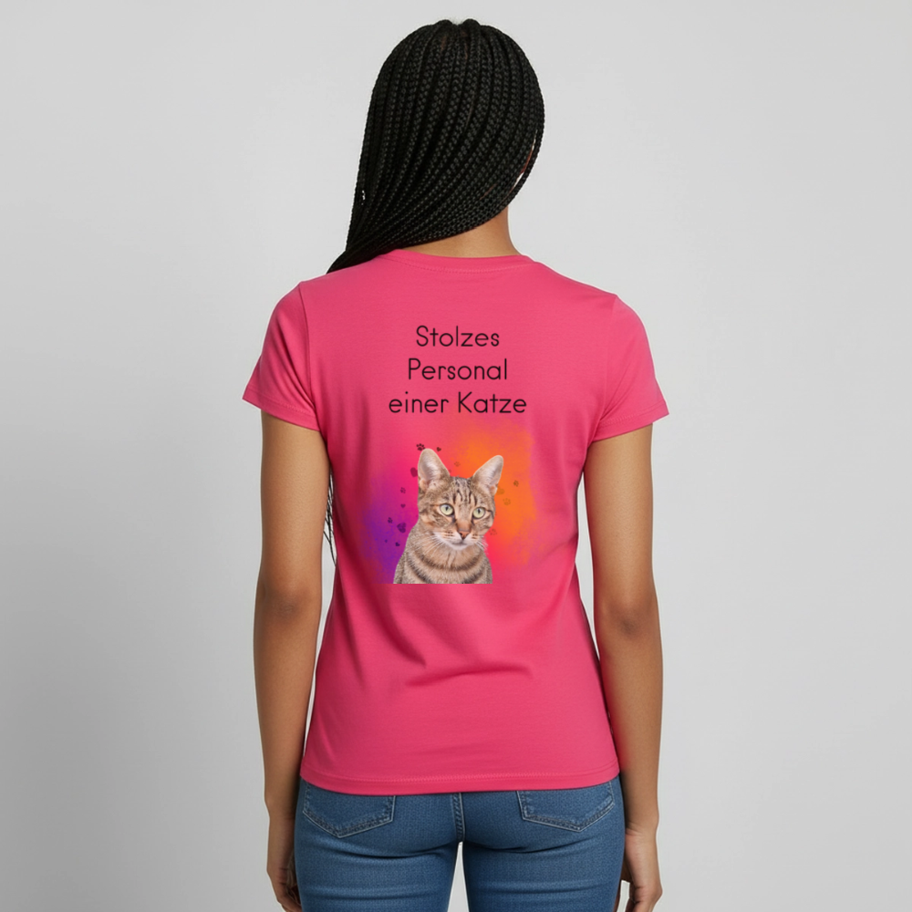 Pedro's T-Shirt CAT MOM Stolzes Personal einer Katze Black Edition - Azalea