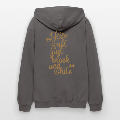 LiNBW. Crew Hoodie Brown Edition Life is not just black and white - Dunkelgrau