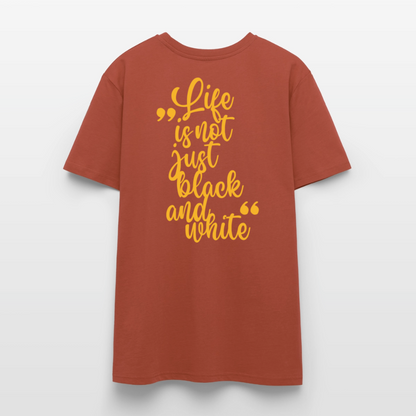 LiNBW. Unisex T-Shirt Premium Crew Yellow Edition Life is not just black and white - LiNBW.
