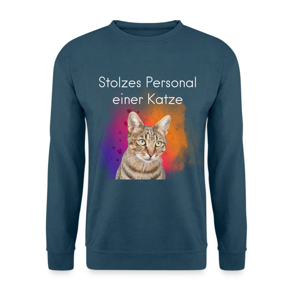 Pedro's Classic Pullover Stolzes Personal einer Katze White Edition - LiNBW.