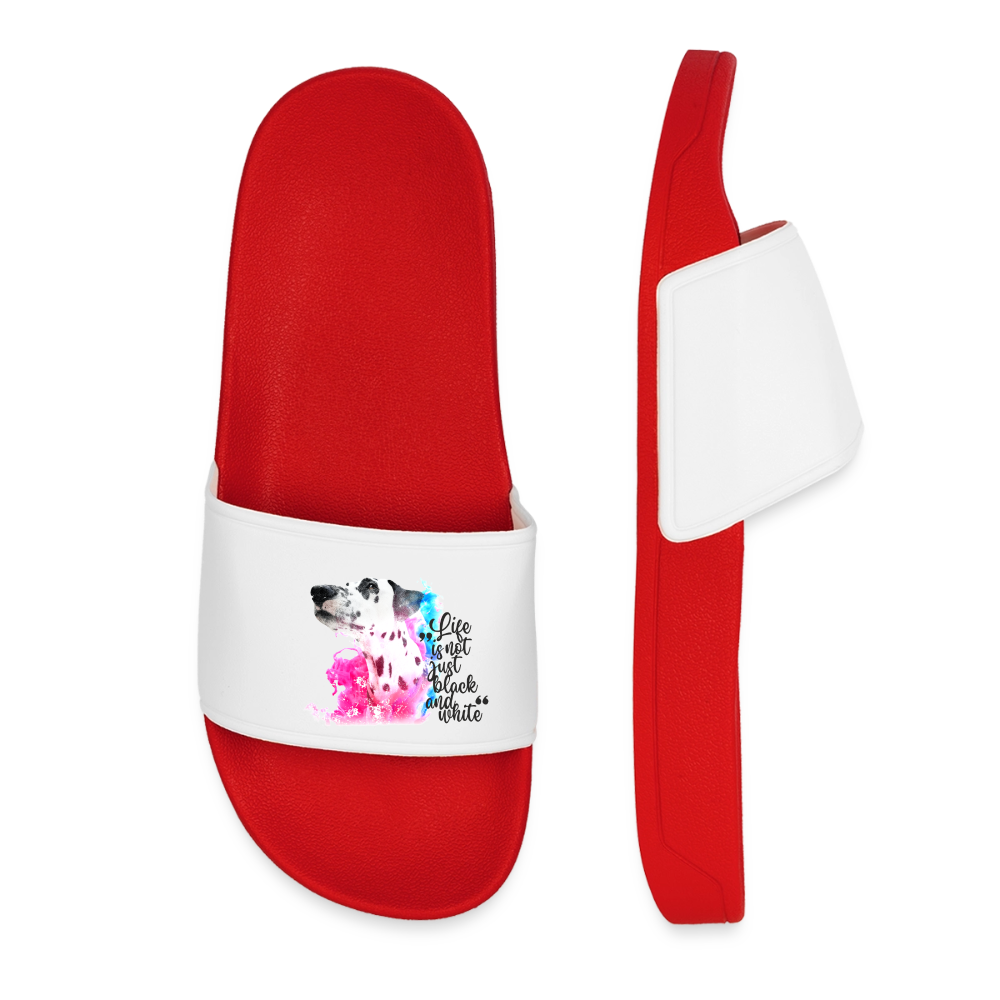Boa´s Badelatschen für Frauen Splash Edition Life is not just black and white - Rot
