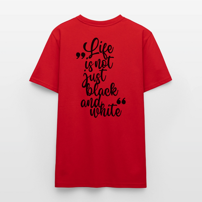 LiNBW. Unisex T-Shirt Premium Crew Black Edition Life is not just black and white - LiNBW.