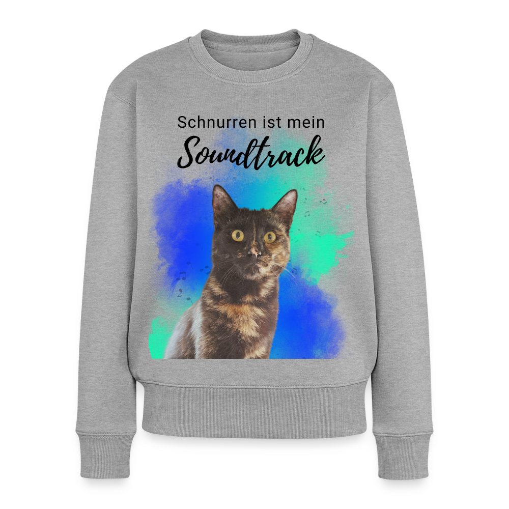Nala's Pullover Schnurren ist mein Soundtrack Black Edition - Grau meliert