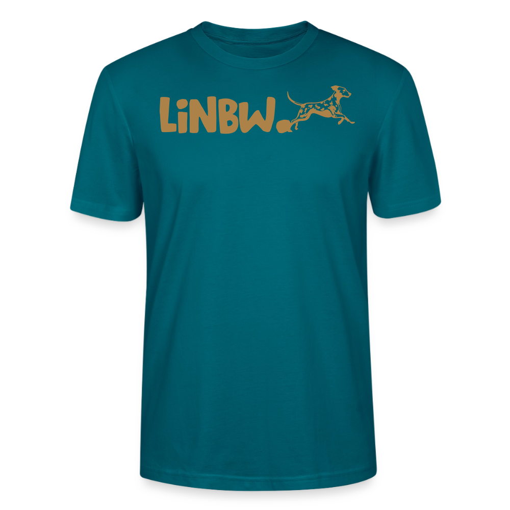 LiNBW. Unisex T-Shirt Premium Crew Brown Edition Life is not just black and white - Ozeanblau