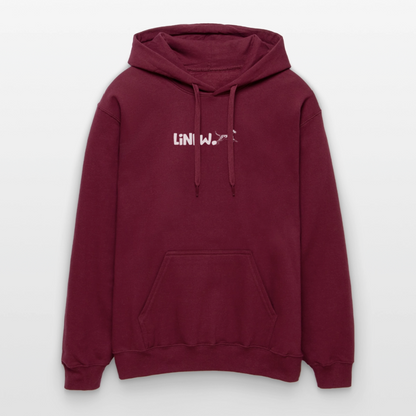 LiNBW. Crew Hoodie White Edition Life is not just black and white - Maroon
