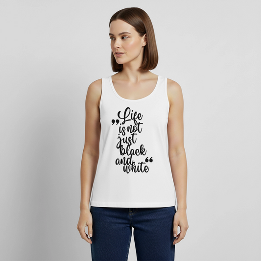 Life is not just black and white Tank Top Premium LiNBW. Black Edition - Weiß