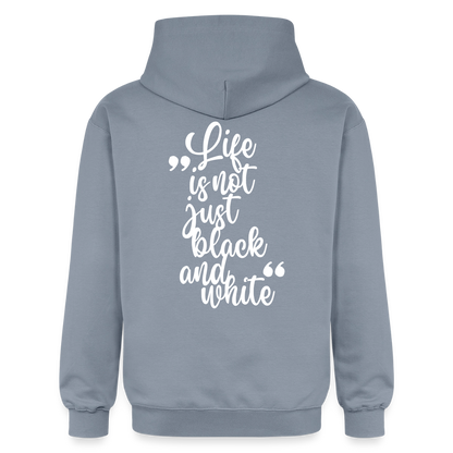 LiNBW. Crew Hoodie White Edition Life is not just black and white - Blau