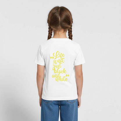 LiNBW. Crew T-Shirt Yellow Edition Life is not just black and white - Weiß