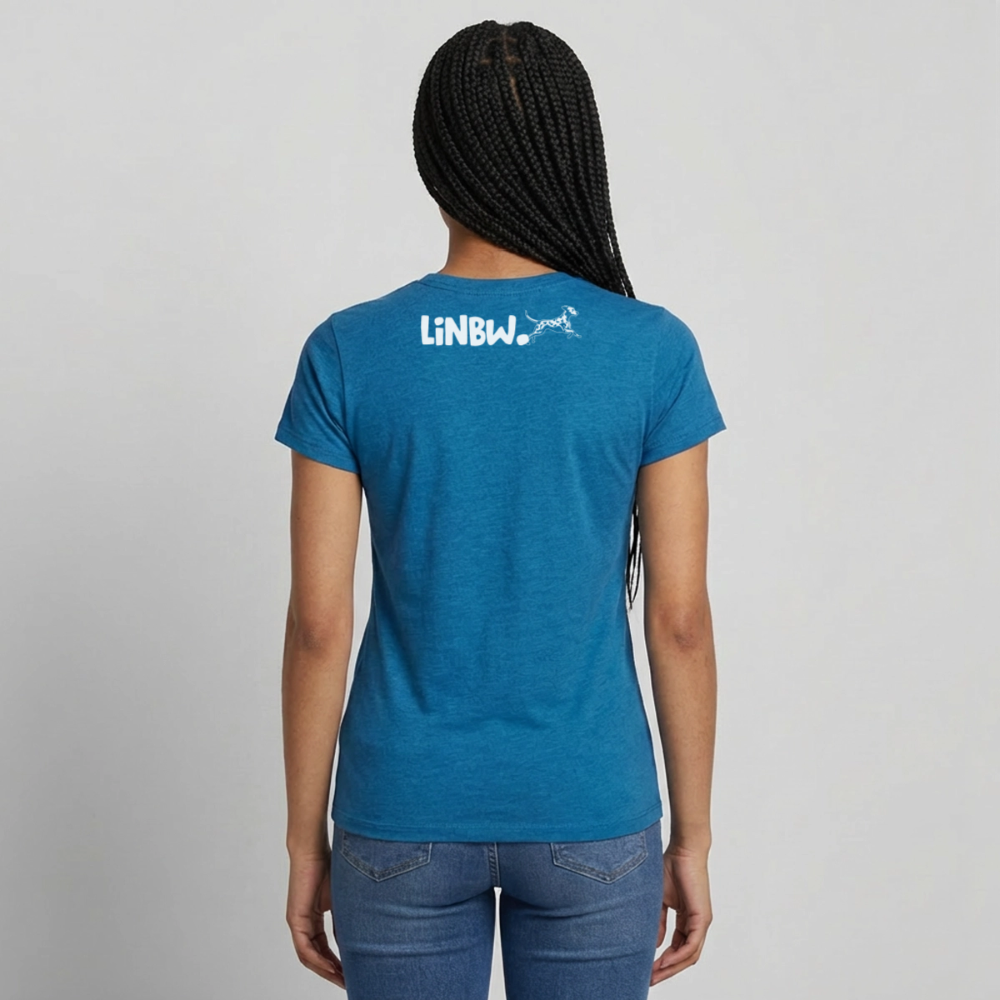 Life is not just black and white T-Shirt White Edition - Antikblaues Saphir meliert