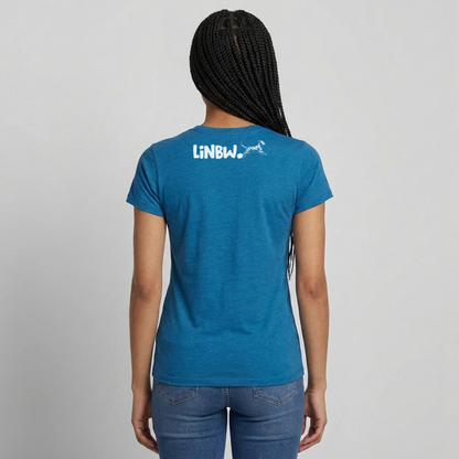 Life is not just black and white T-Shirt White Edition - Antikblaues Saphir meliert