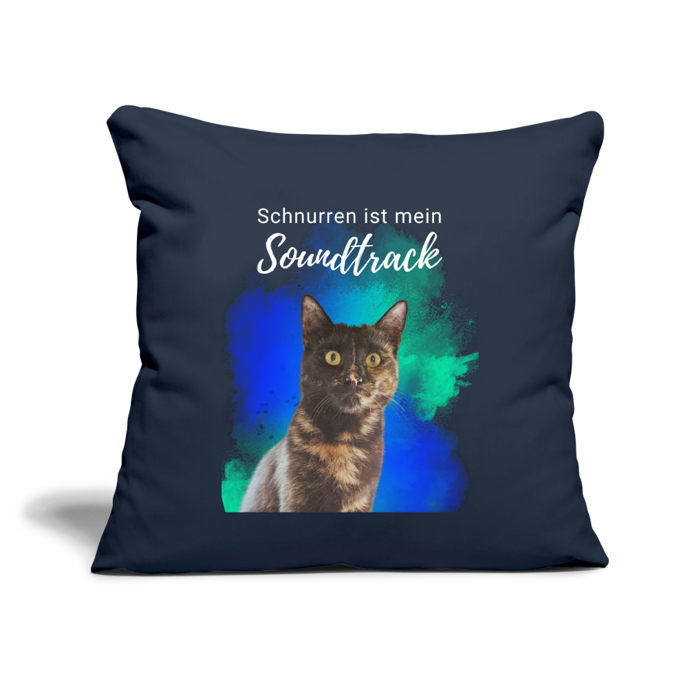 Nala´s Kissen Schnurren ist mein Soundtrack White Edition - Navy