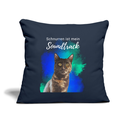 Nala´s Kissen Schnurren ist mein Soundtrack White Edition - Navy