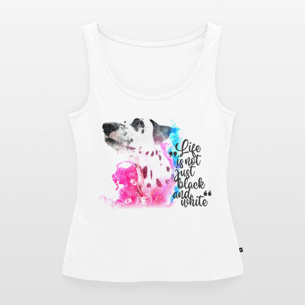 Boa´s Tank Top Premium Splash Life is not just black and white Edition Black - Weiß