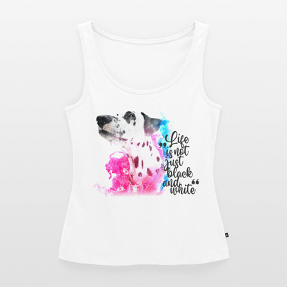 Boa´s Tank Top Premium Splash Life is not just black and white Edition Black - Weiß