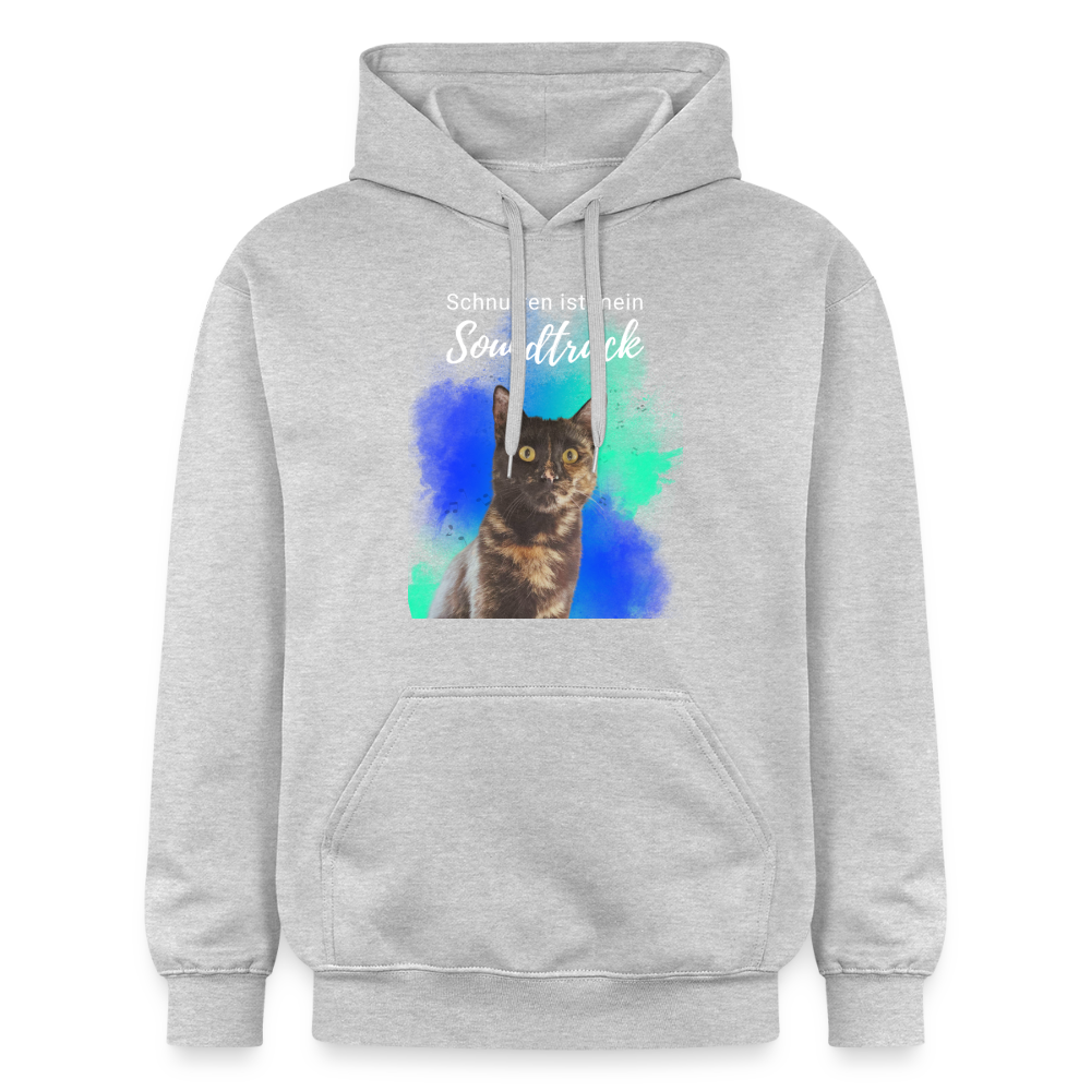 Nala's Hoodie Schnurren ist mein Soundtrack White Edition - Hellgrau meliert