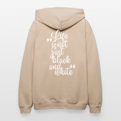 LiNBW. Crew Hoodie White Edition Life is not just black and white - Sand