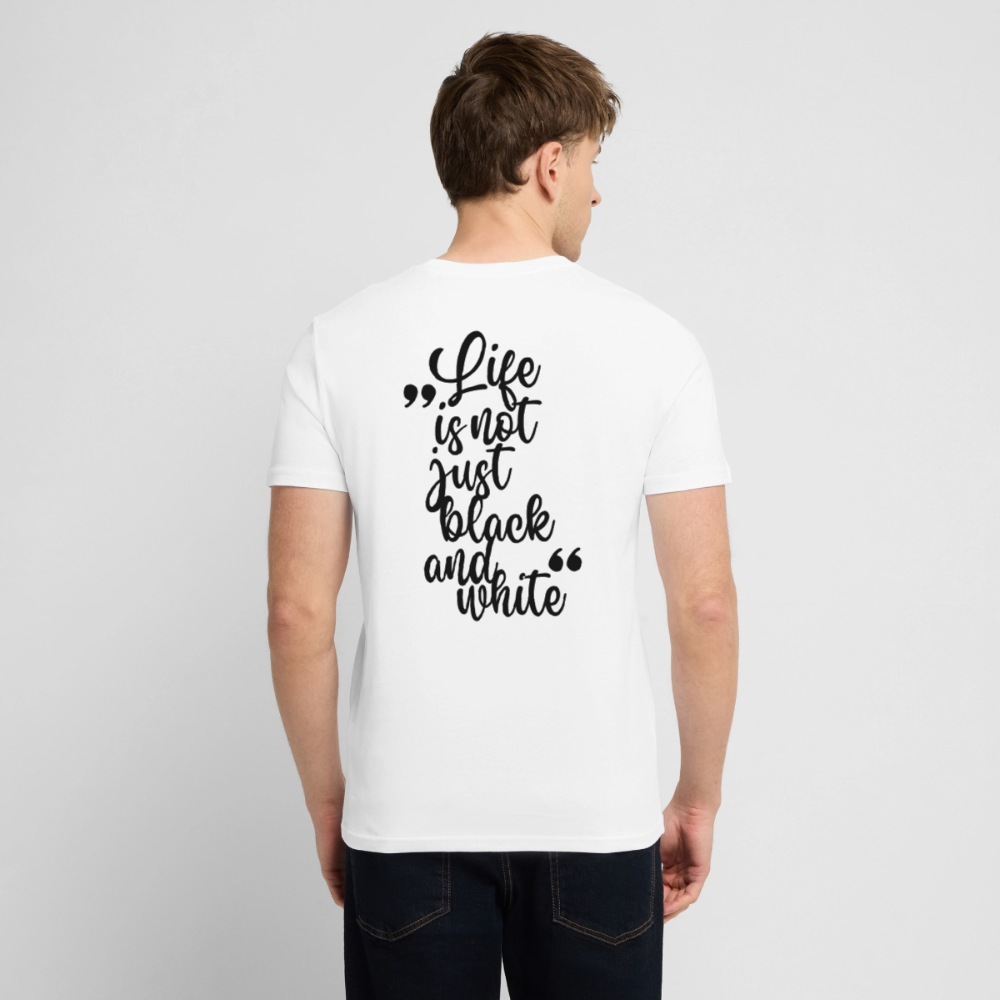 LiNBW. Unisex T-Shirt Premium Crew Black Edition Life is not just black and white - LiNBW.