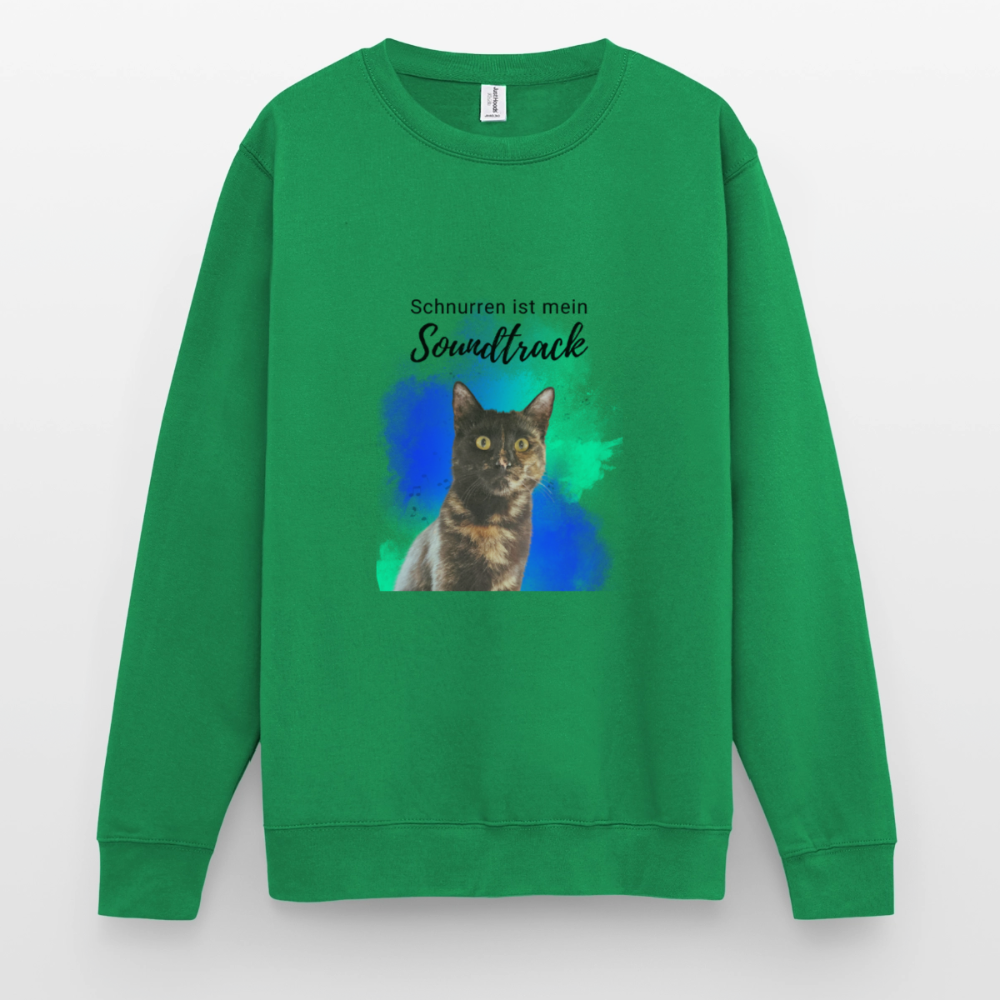 Nala's Classic Pullover Schnurren ist mein Soundtrack Black Edition - Kelly Green