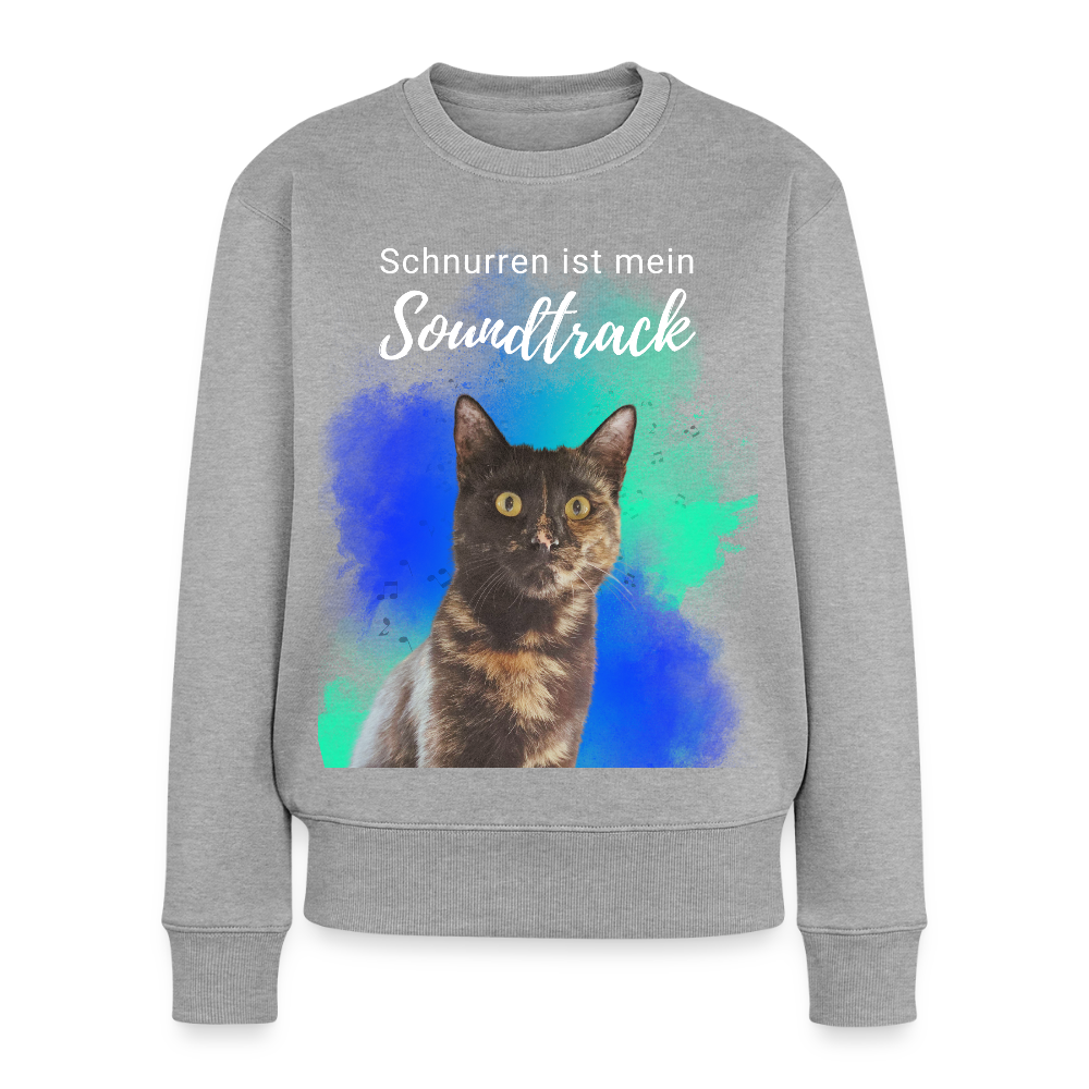 Nala's Pullover Schnurren ist mein Soundtrack White Edition - Grau meliert