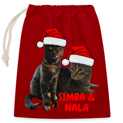 Nala´s und Simba´s Baumwollbeutel Weihnachtsedition - Rot