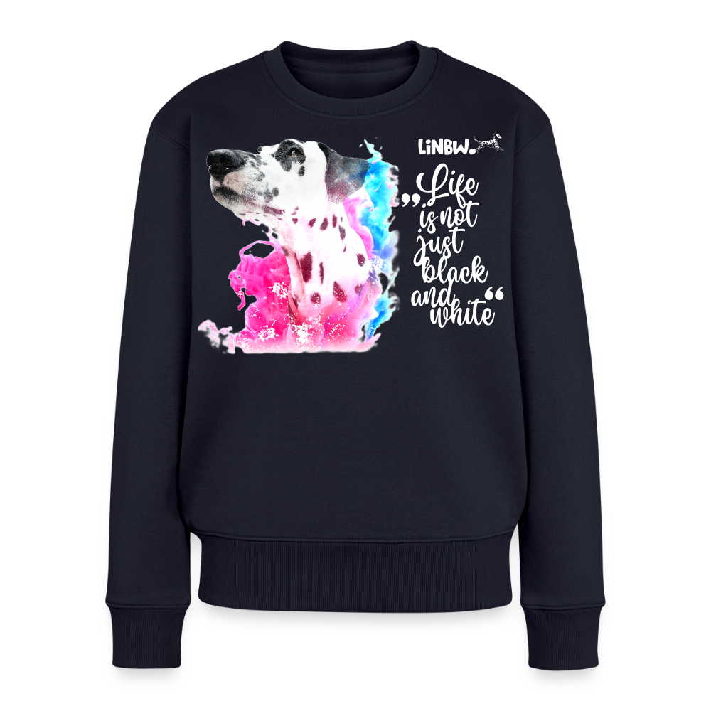 Boa's Pullover Splash Life is not just black and white Edition White - Navy