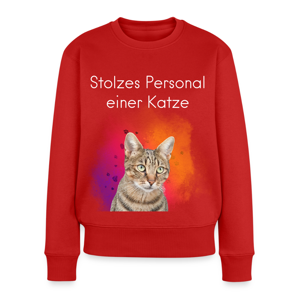 Pedro's Pullover Stolzes Personal einer Katze White Edition - Rot