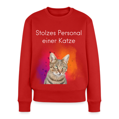 Pedro's Pullover Stolzes Personal einer Katze White Edition - Rot