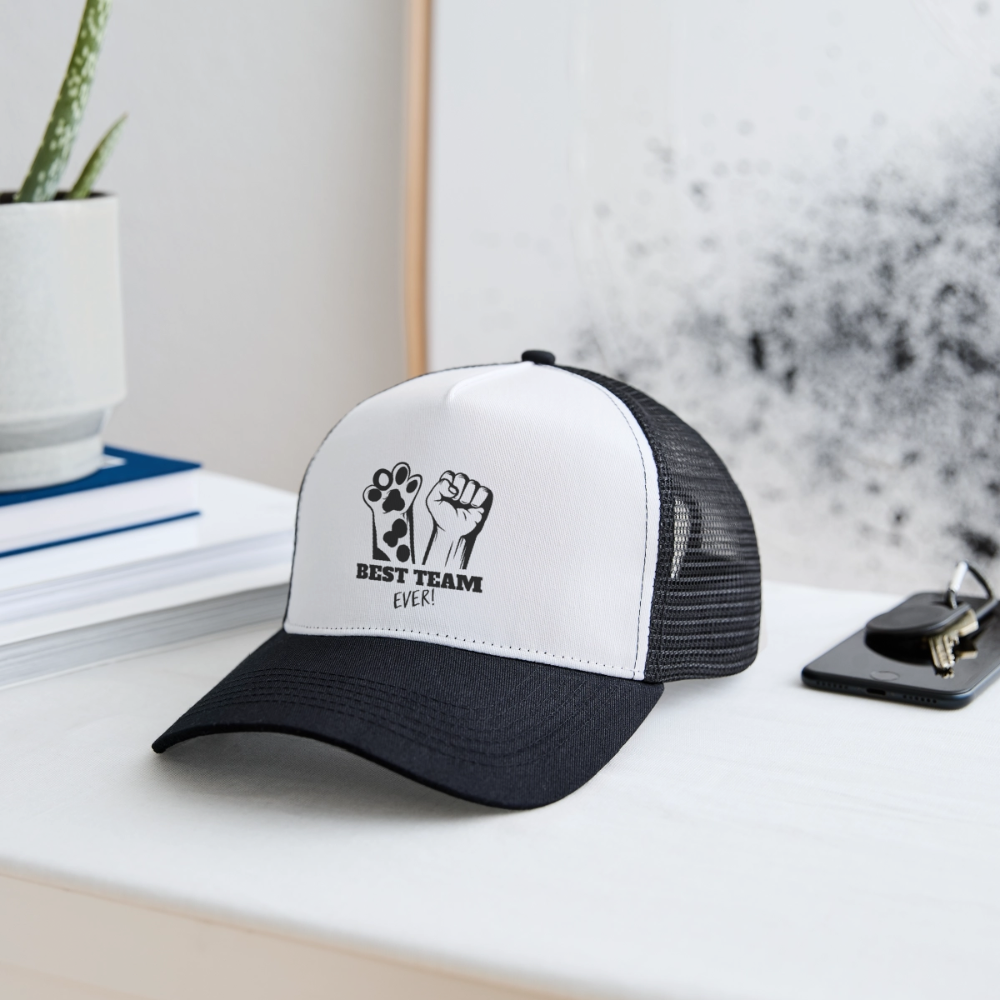 Best Team Ever Trucker Cap - Weiß/Schwarz