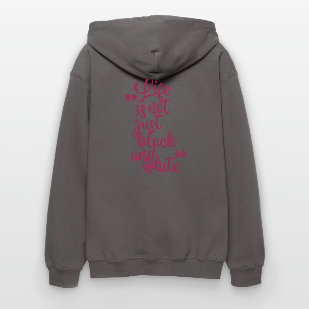 LiNBW. Crew Hoodie Pink Edition Life is not just black and white - Dunkelgrau