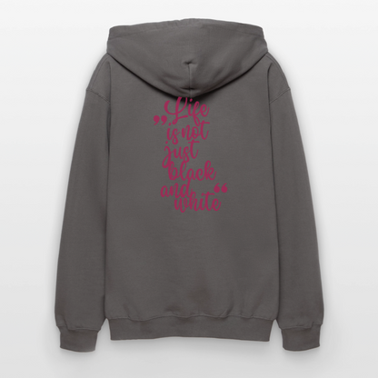 LiNBW. Crew Hoodie Pink Edition Life is not just black and white - Dunkelgrau