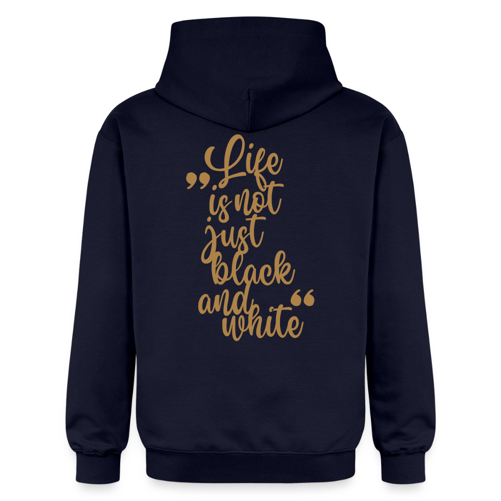 LiNBW. Crew Hoodie Brown Edition Life is not just black and white - Navy