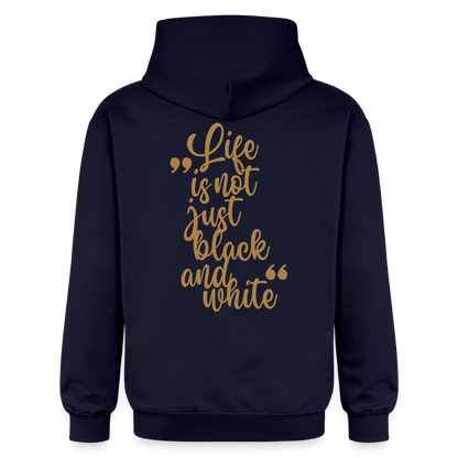 LiNBW. Crew Hoodie Brown Edition Life is not just black and white - Navy