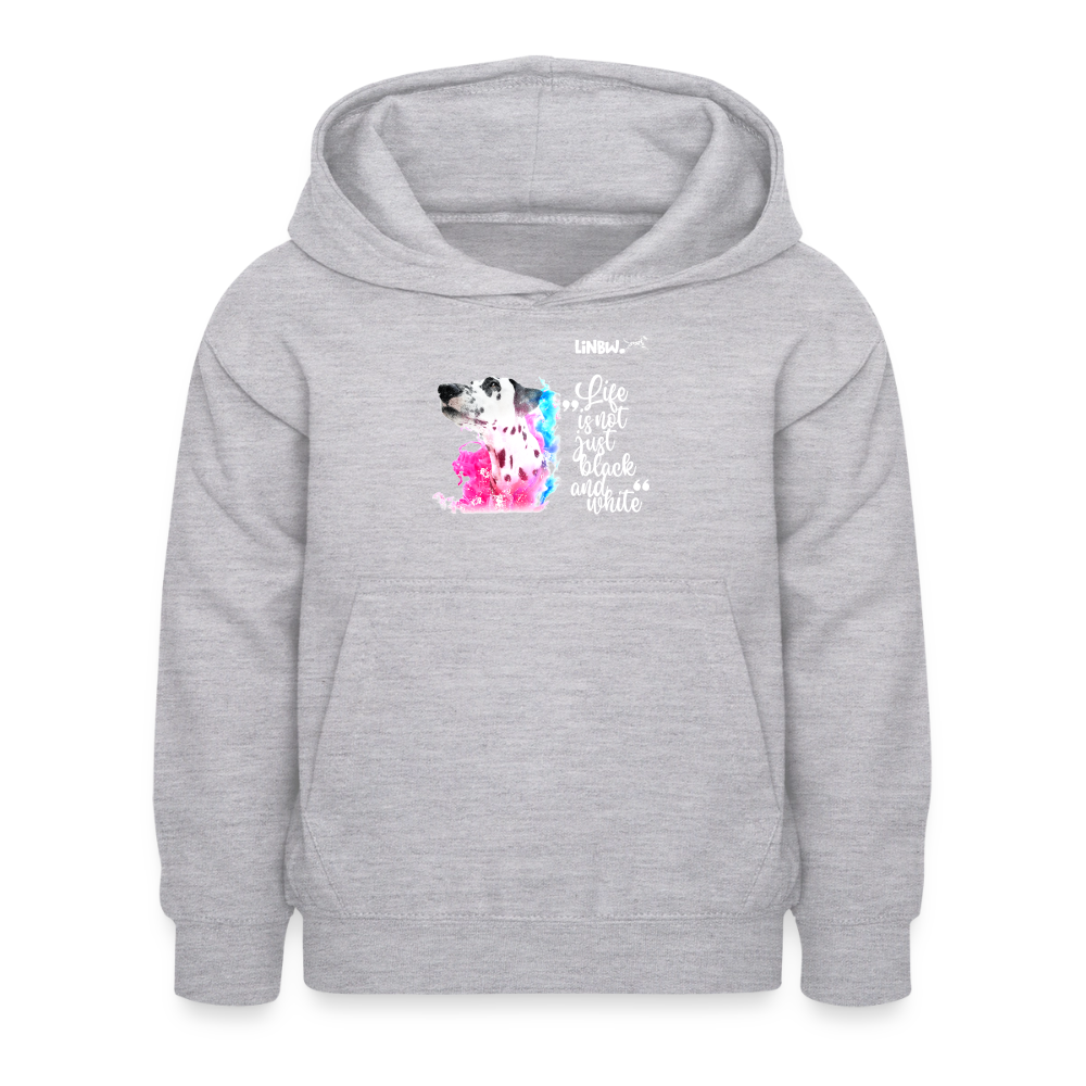 Boa's Hoodie Splash Life is not just black and white Edition White - Hellgrau meliert