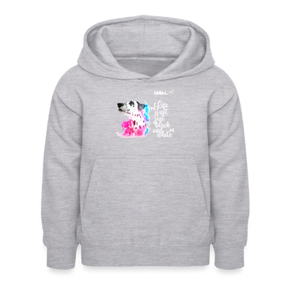 Boa's Hoodie Splash Life is not just black and white Edition White - Hellgrau meliert