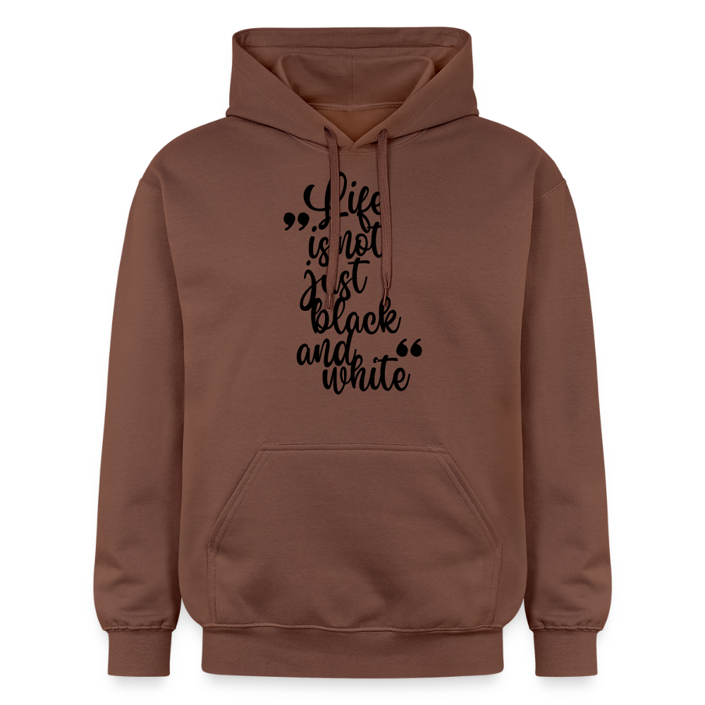 Life is not just black and white Hoodie Black Edition - Kakao