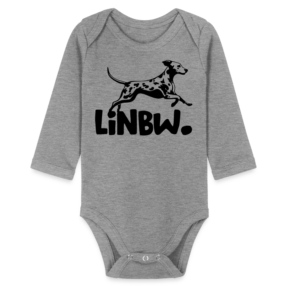 LiNBW. Langarm-Body Black Edition - Grau meliert