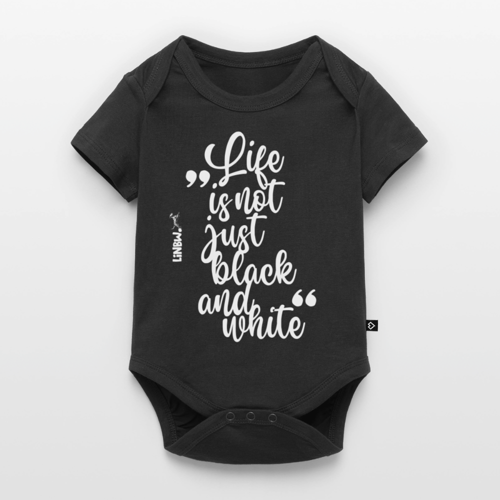 Life is not just black and white Kurzarm-Body White Edition - Schwarz