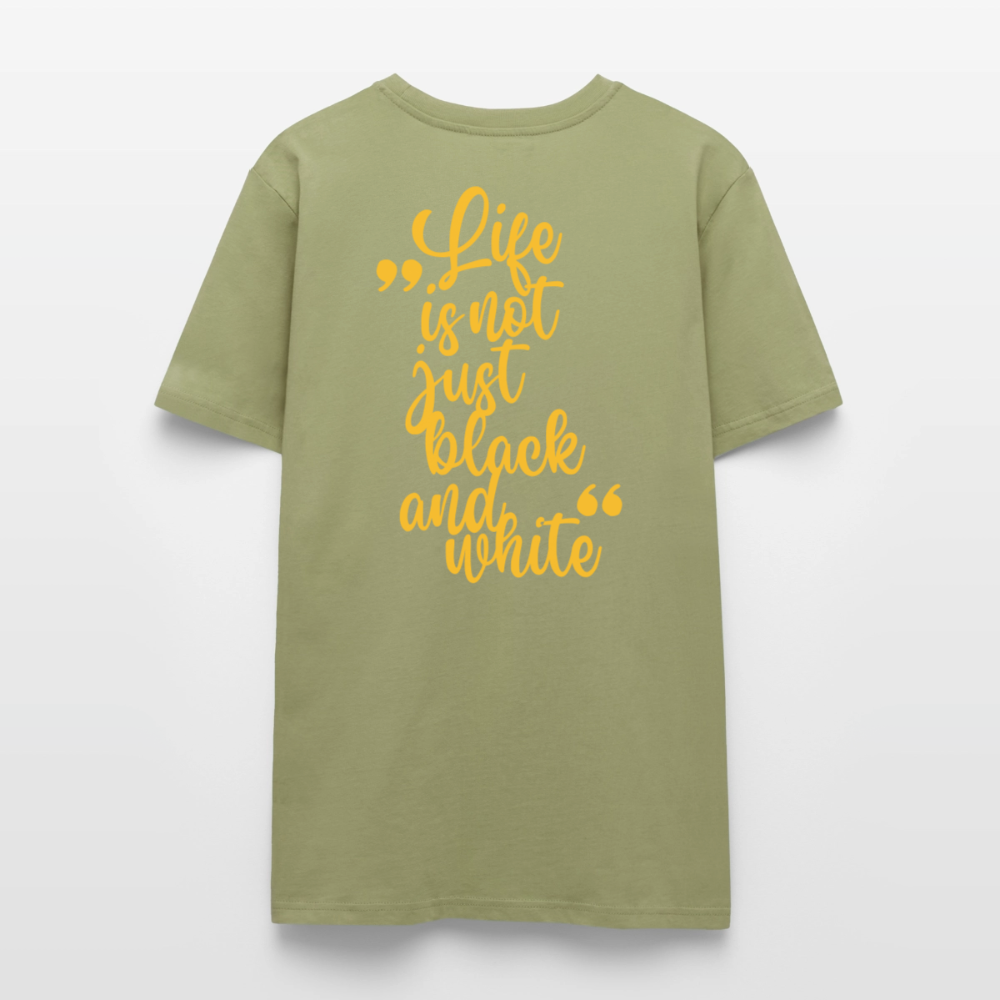 LiNBW. Unisex T-Shirt Premium Crew Yellow Edition Life is not just black and white - LiNBW.