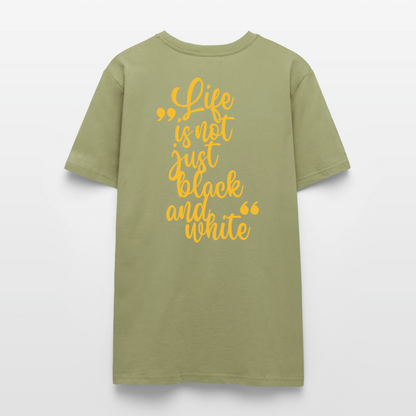 LiNBW. Unisex T-Shirt Premium Crew Yellow Edition Life is not just black and white - LiNBW.