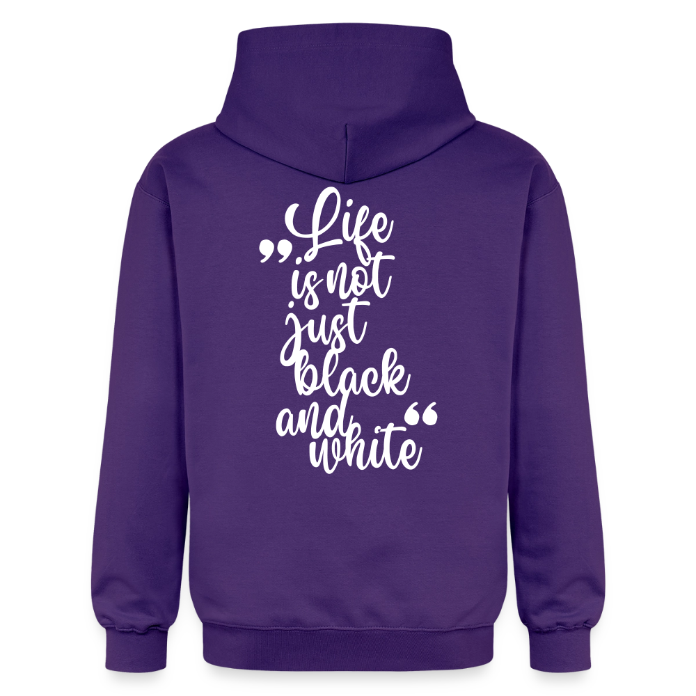 LiNBW. Crew Hoodie White Edition Life is not just black and white - Lila