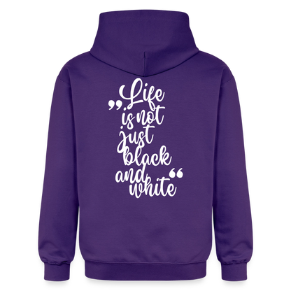 LiNBW. Crew Hoodie White Edition Life is not just black and white - Lila
