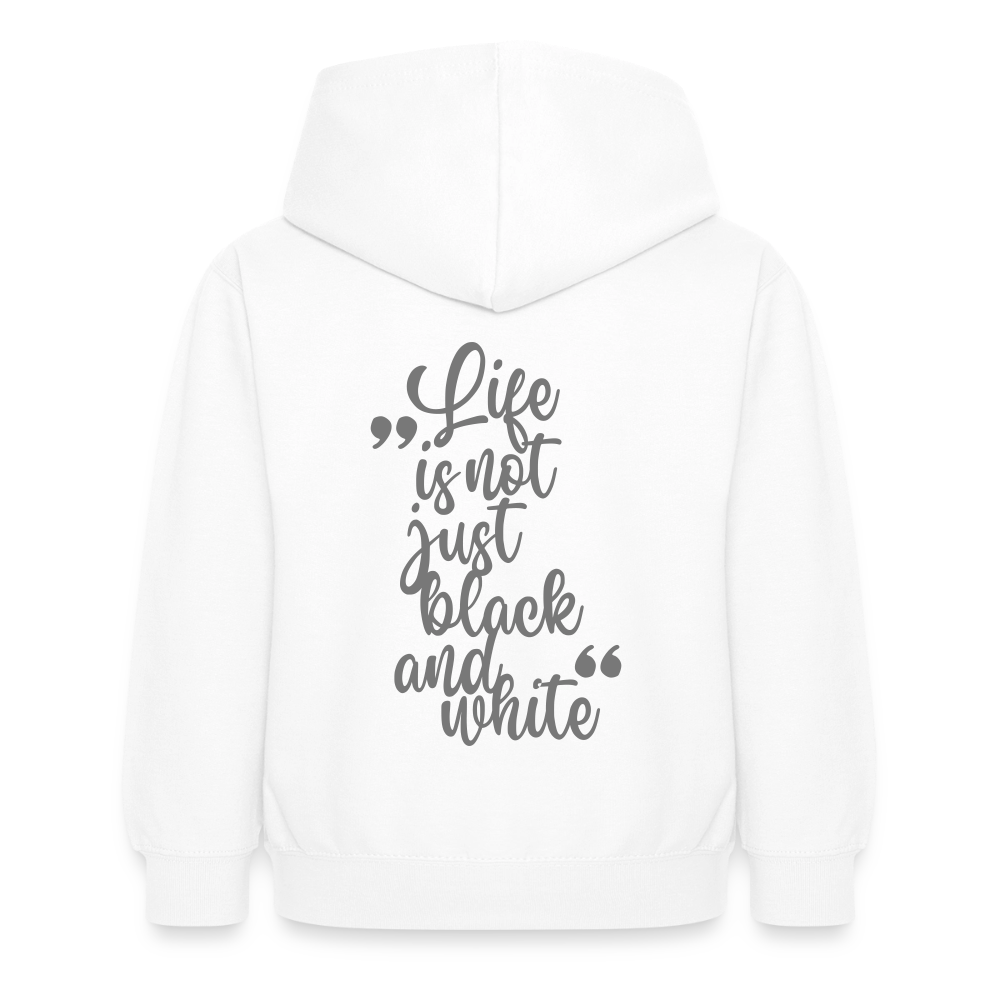 LiNBW. Crew Hoodie Life is not just black and white Edition Grey - LiNBW.
