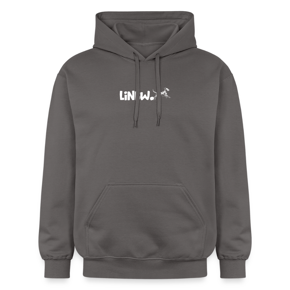 LiNBW. Crew Hoodie White Edition Life is not just black and white - Dunkelgrau