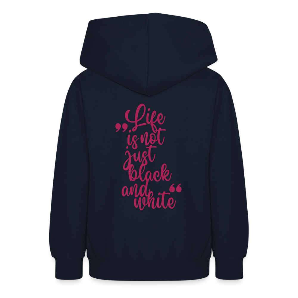 LiNBW. Crew Hoodie Life is not just black and white Edition Pink - LiNBW.