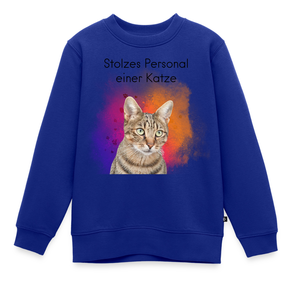 Pedro's Pullover Stolzes Personal einer Katze Black Edition - Royalblau