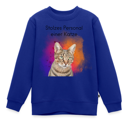 Pedro's Pullover Stolzes Personal einer Katze Black Edition - Royalblau