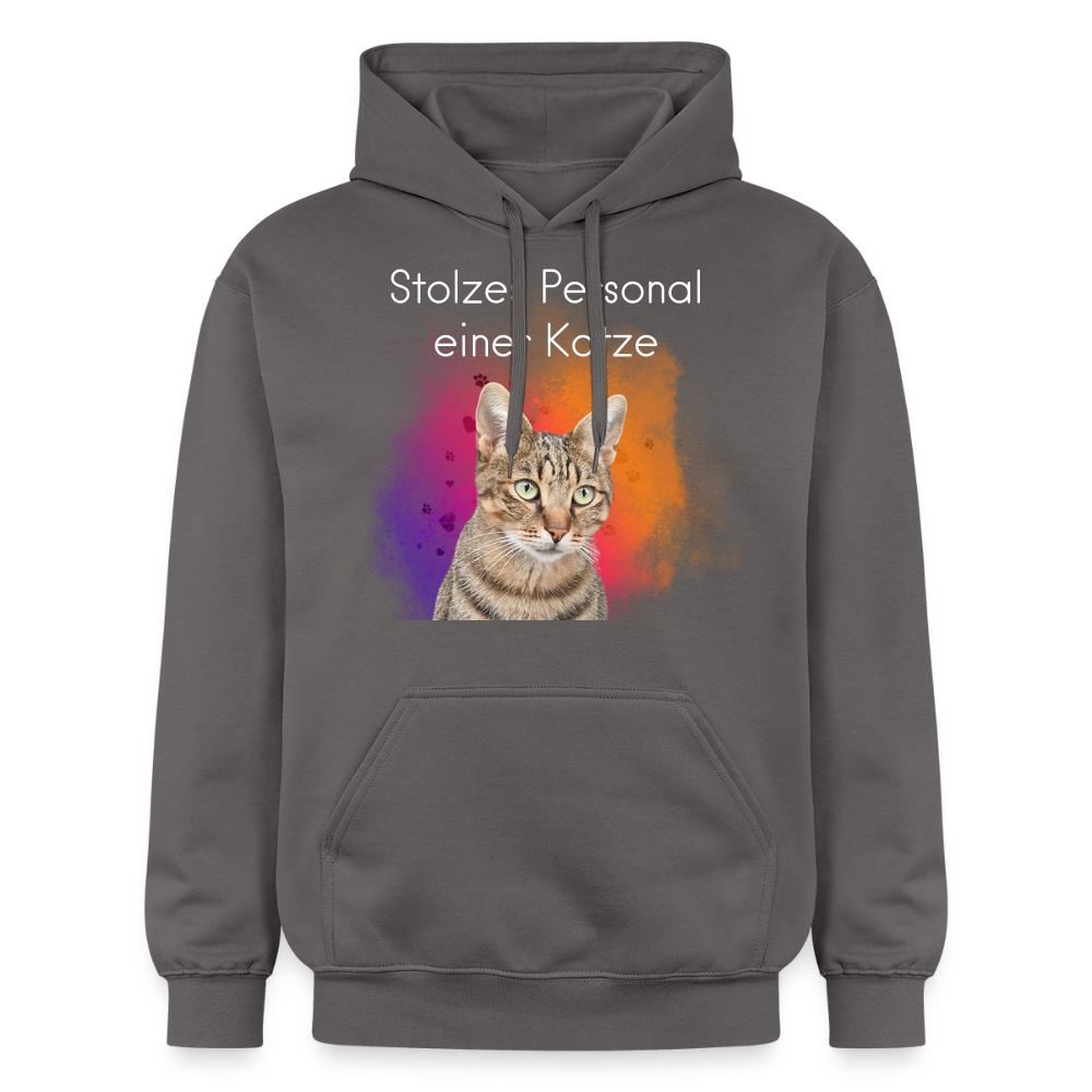 Pedro's Hoodie Stolzes Personal einer Katze White Edition - Dunkelgrau
