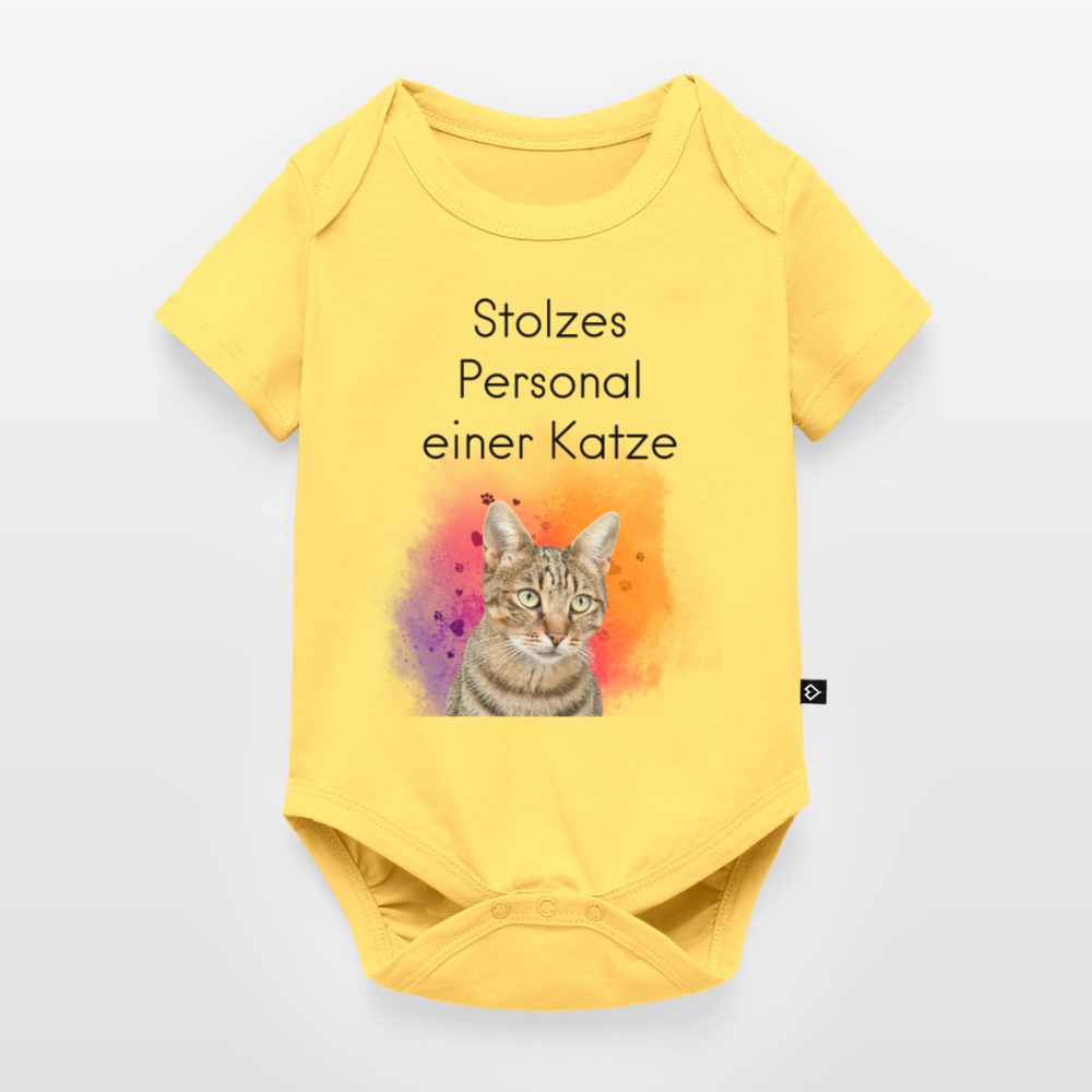 Pedro´s Kurzarm-Body Stolzes Personal einer Katze Black Edition - LiNBW.